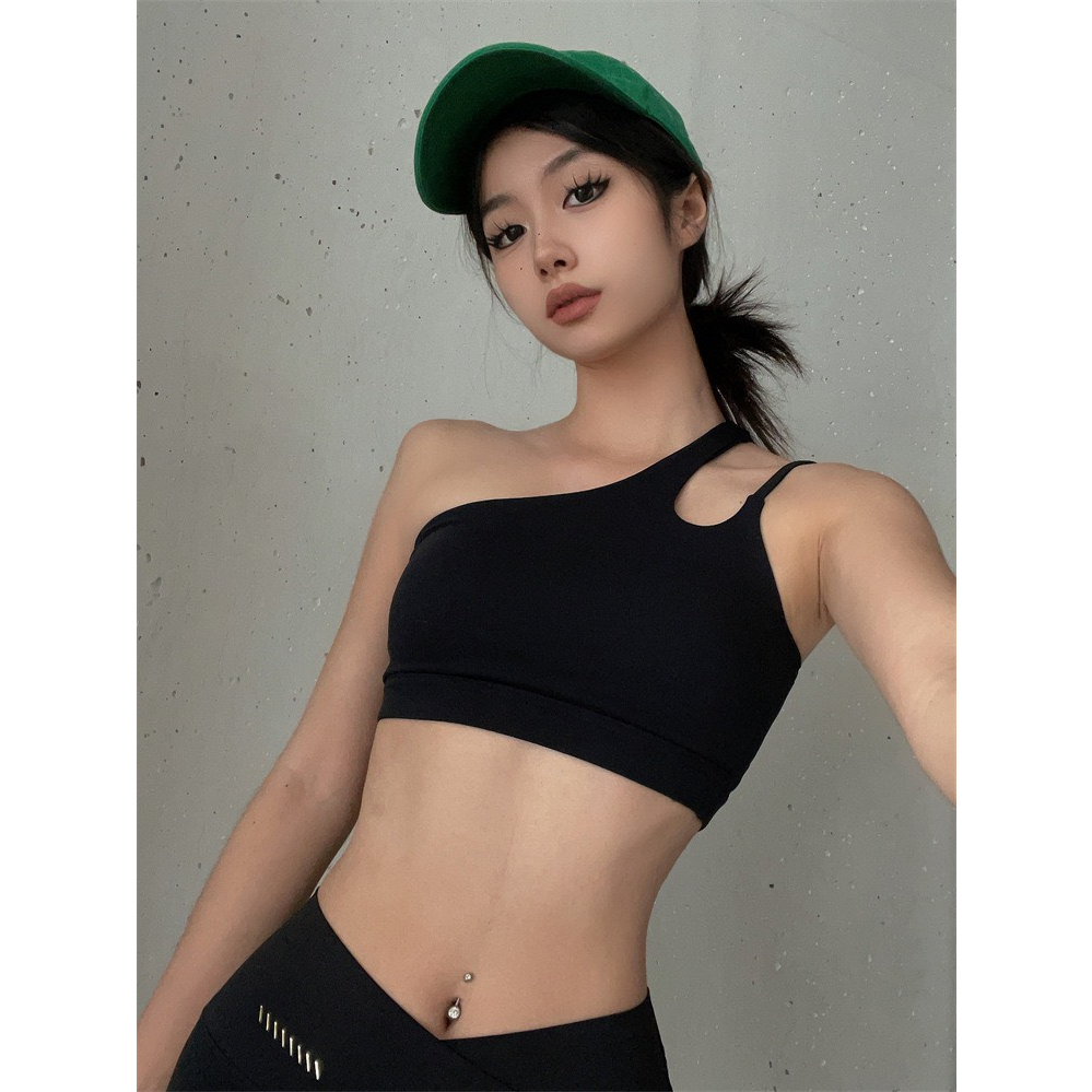 Áo thể thao/Bra Fit Her lệch vai cut-out lưng cá tính