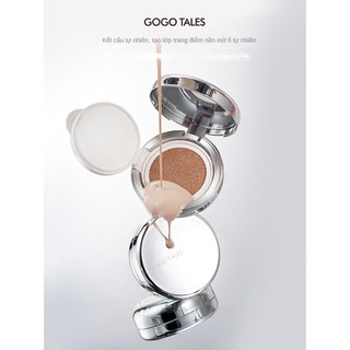 Phấn nước Cushion Gogotales vỏ bạc tráng gương kèm lõi thay thế và túi nhung