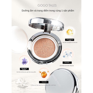 Phấn nước Cushion Gogotales vỏ bạc tráng gương kèm lõi thay thế và túi nhung