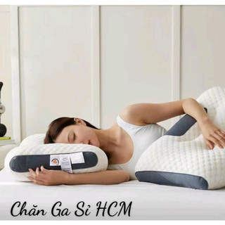 📢GIÁ HỦY DIỆT📢 Gối Spa Massage Thiết Kế Công Thái Học Nâng Đỡ Cổ Vai Gáy, Chống Ngáy, Gối Nằm Thấp