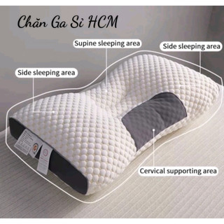 📢GIÁ HỦY DIỆT📢 Gối Spa Massage Thiết Kế Công Thái Học Nâng Đỡ Cổ Vai Gáy, Chống Ngáy, Gối Nằm Thấp