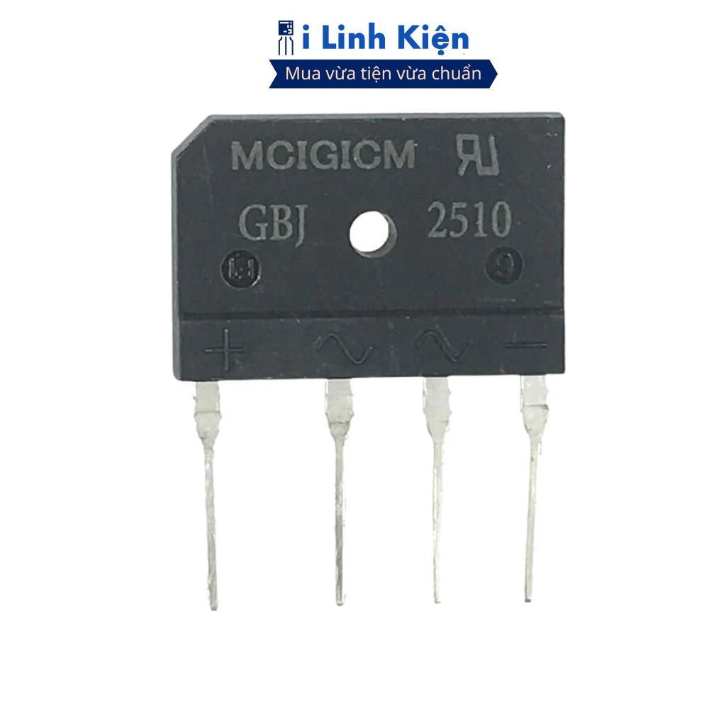 GBJ2510 Diode cầu 25A 1000V chính hãng ilinhkien