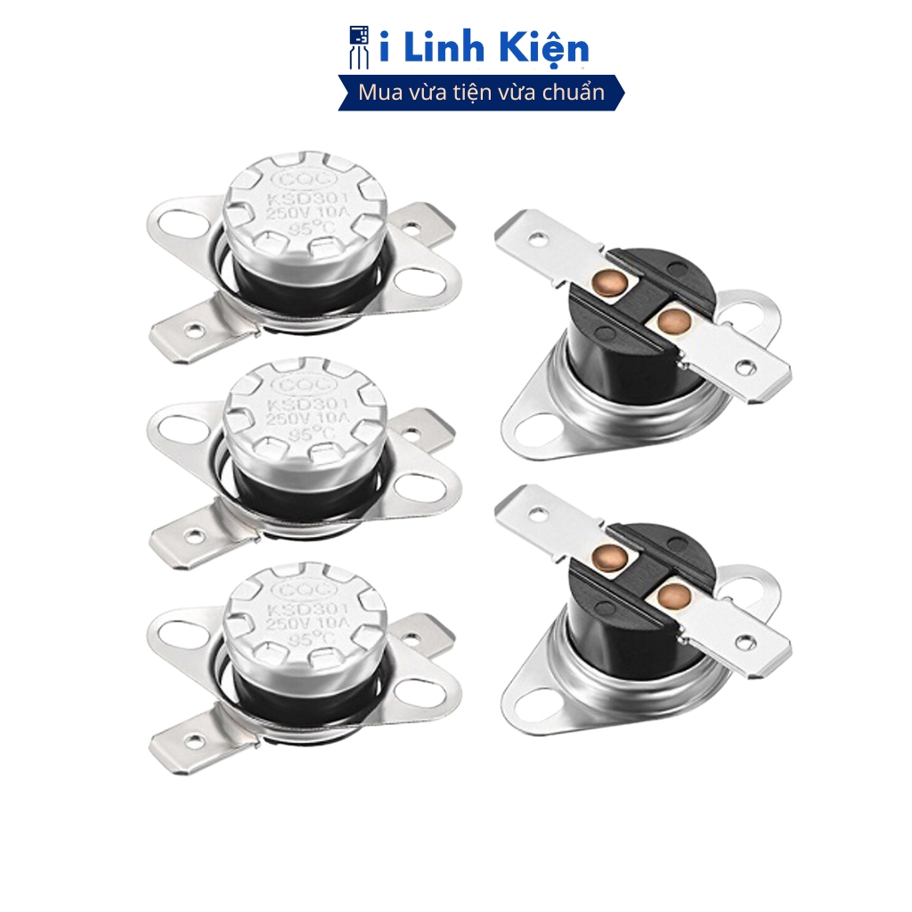 Rơ le nhiệt Relay KSD301 10A 250V thường đóng từ 40-175 độ chính hãng ilinhkiien