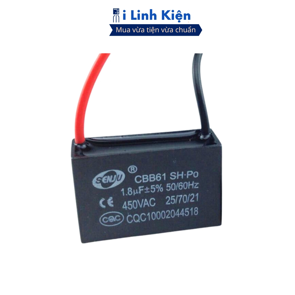 Tụ quạt 1.8uF dây CBB61 loại tốt ilinhkien