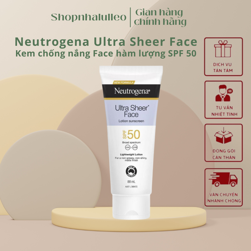 Kem Chống Nắng Neutrogena Ultra Sheer Face Lotion Spf 50 88ml Shopee Việt Nam 1080