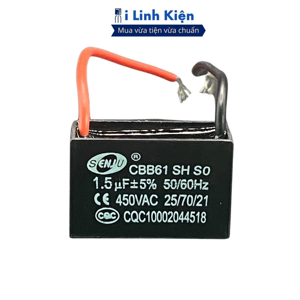 Tụ quạt 1uF-16uF dây SENJU chính hãng chất lượng cao ilinhkien.