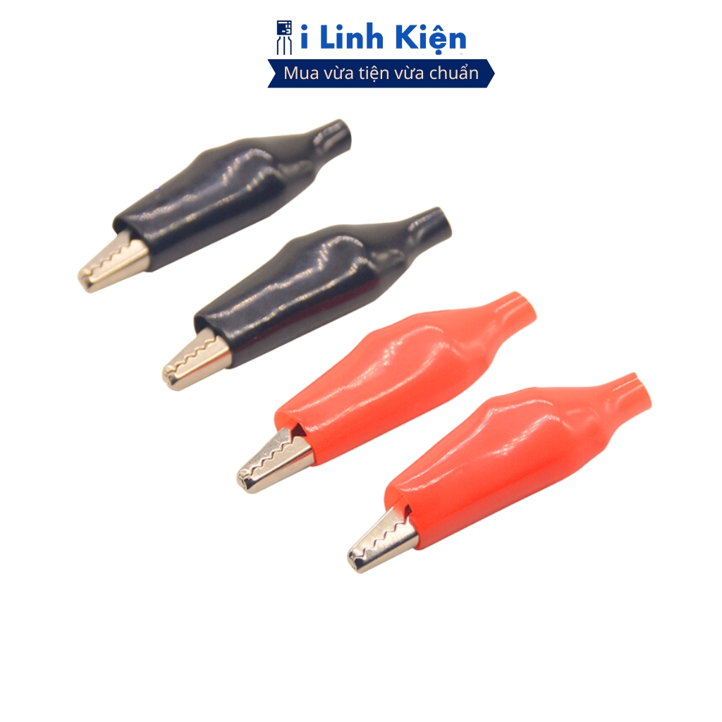 Kẹp cá sấu nhỏ lớn bằng đồng chất lượng cao ( 1 đen+ 1 đỏ) ilinhkien