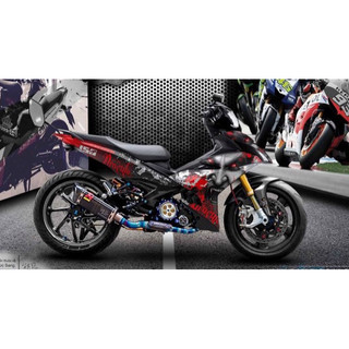 TEM TRÙM EXCITER 150 DRACULA ĐỎ ĐEN ĐỜI 2015-2016-2017-2018-2019-2020
