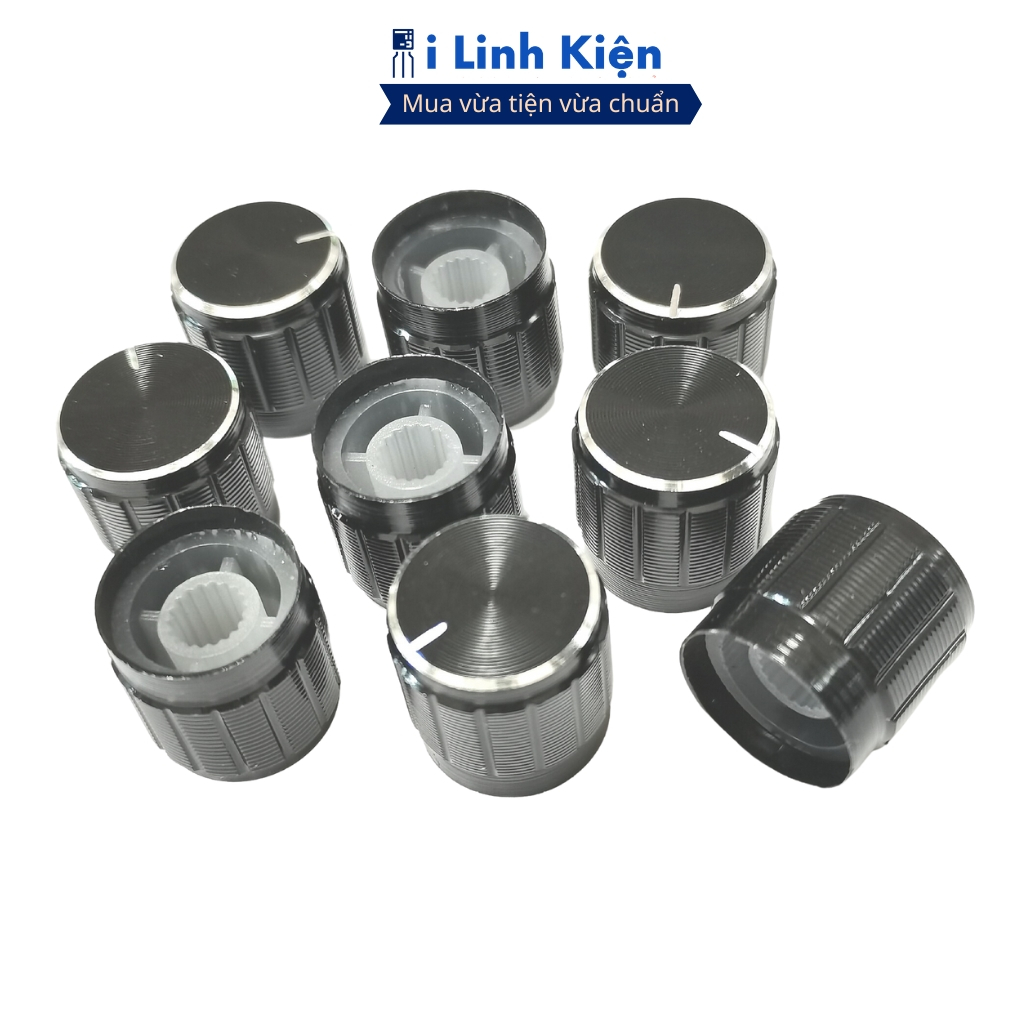 Núm chiết áp nhôm WH148 màu đen 15x17mm đảm bảo chất lượng ilinhkien