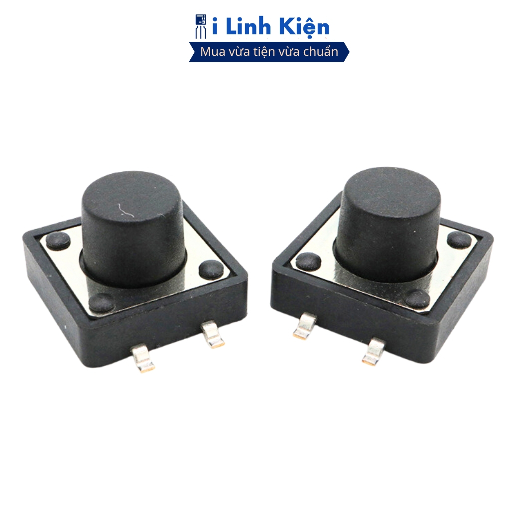 Nút nhấn 4 chân 12x12mm DIP chống nước chất lượng cao ilinhkien.