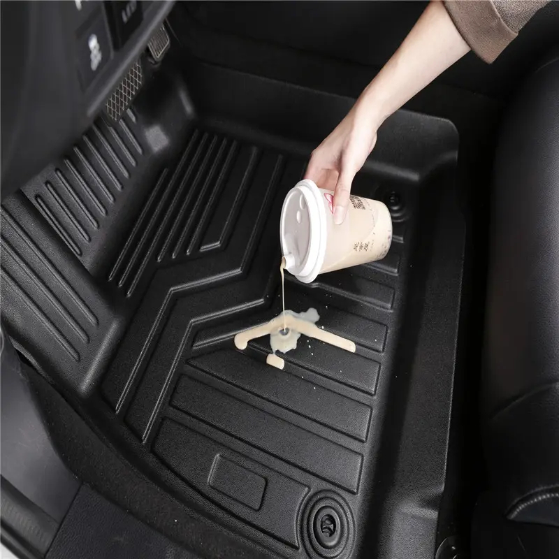 Thảm lót sàn ô tô Toyota Cross 2023, Thảm nhựa TPE 5D đúc nguyên khối theo xe. Bộ 3 miếng