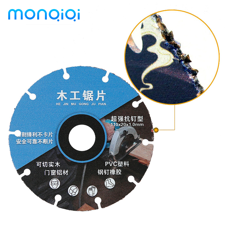MONQIQI Set 3 Đĩa lưỡi cắt gỗ máy mài Bằng Hợp Kim 110mm Chuyên Dụng ...
