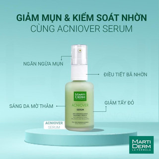 Tinh Chất Dưỡng Giảm Mụn Kiểm Soát Nhờn Martiderm, Serum Sáng Da Mờ Thâm MartiDerm Acniover Serum 30ml