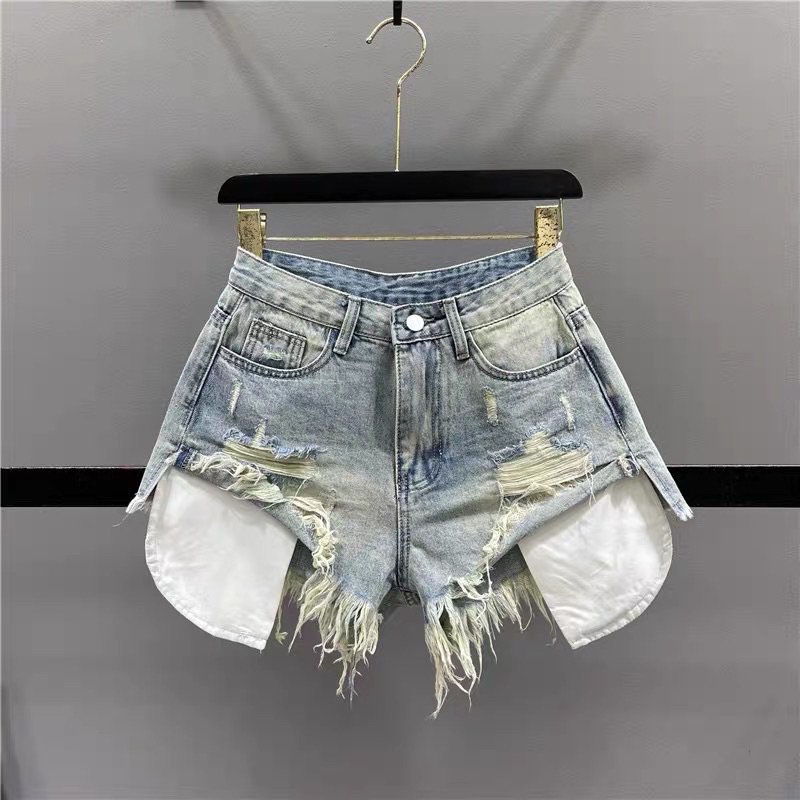 Quần short Quần đùi jeans denim bò rách tua rua lộ túi MPB BOUTIQUE ...