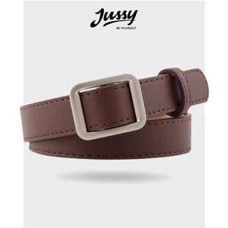 Thắt Lưng Nữ Bản Nhỏ Mặt Khóa Vuông Cao Cấp JTL11 Jussy Official Dây Nịt Nữ Thời Trang Trẻ Trung Chất Da PU Bền Chắc