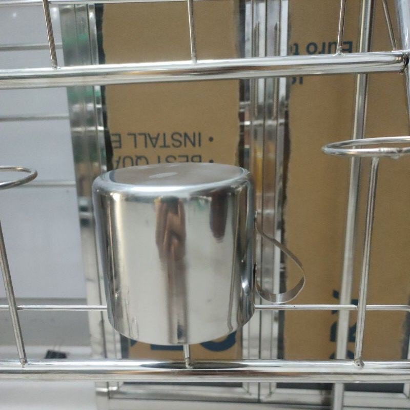 Ly inox - ca inox 7cm ca uống nước TITHAFAC  BA SỌC Cao Cấp