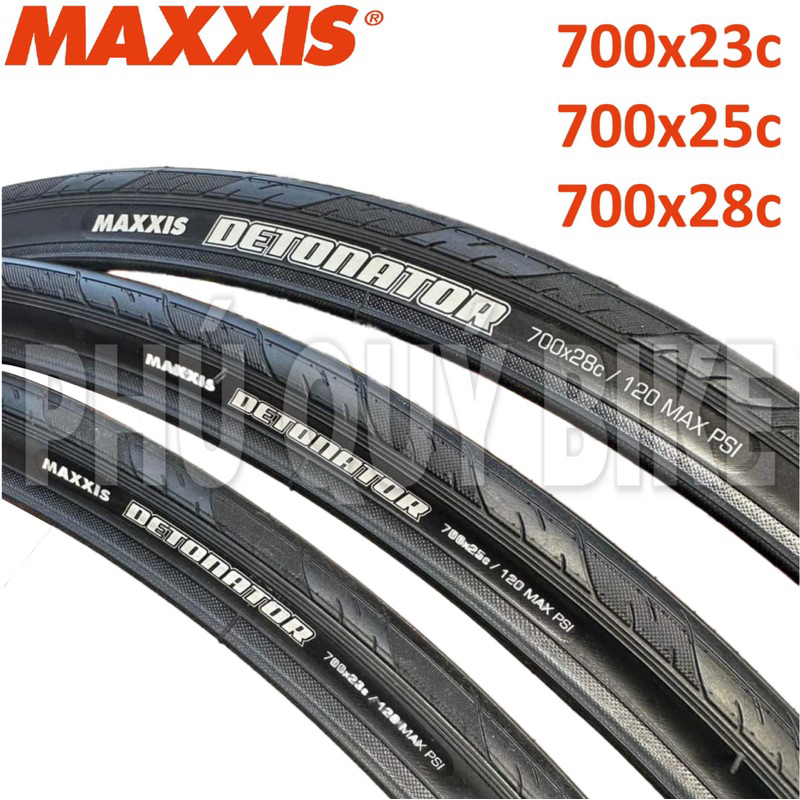 Vỏ Xe Đạp 700x23-25-28c Maxxis DETONATOR CÓ TALON CỨNG
