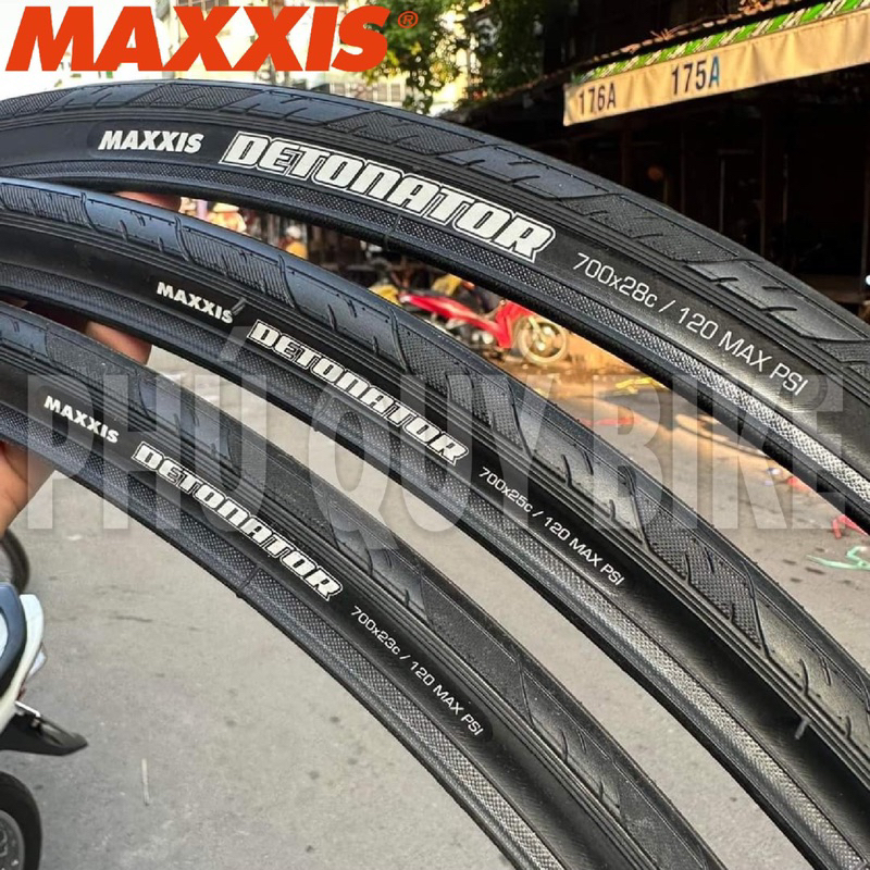 Vỏ Xe Đạp 700x23-25-28c Maxxis DETONATOR CÓ TALON CỨNG