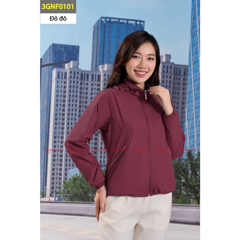 Áo Gió Thể Thao 𝐂𝐀𝐑𝐃𝐈NA 4 in 1 Cao Cấp Cản Gió, Cản Bụi, Chống Nước 3GNF01