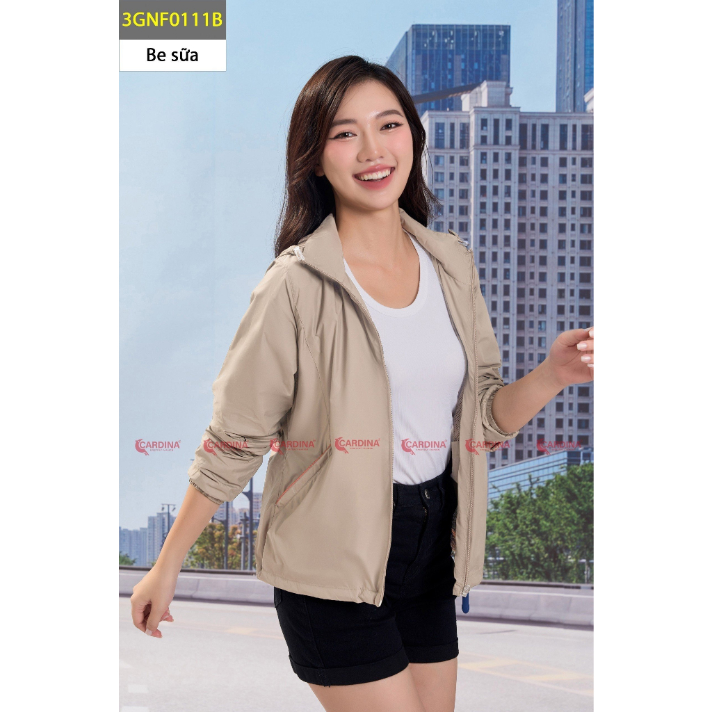 Áo Gió Thể Thao 𝐂𝐀𝐑𝐃𝐈NA 4 in 1 Cao Cấp Cản Gió, Cản Bụi, Chống Nước 3GNF01