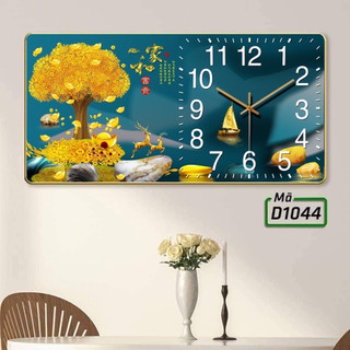 Đồng Hồ Treo Tường Decor Tráng Gương 'HƯU TÀI LỘC,CÂY KIM TIỀN, CÁ CHÉP,CÔNG GIÁO'' in Uv 5D Cao Cấp