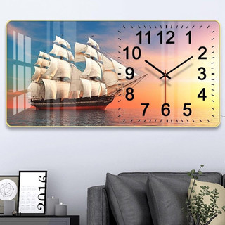 Đồng Hồ Treo Tường Decor Tráng Gương '' THUẬN BUỒM XUÔI GIÓ,HƯU TÀI LỘC,CÔNG GIÁO'' in Uv 5D Cao Cấp.Phong Cách Hiện Đại