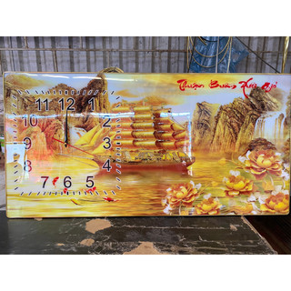 Đồng Hồ Treo Tường Decor Tráng Gương '' THUẬN BUỒM XUÔI GIÓ,HƯU TÀI LỘC,CÔNG GIÁO'' in Uv 5D Cao Cấp.Phong Cách Hiện Đại