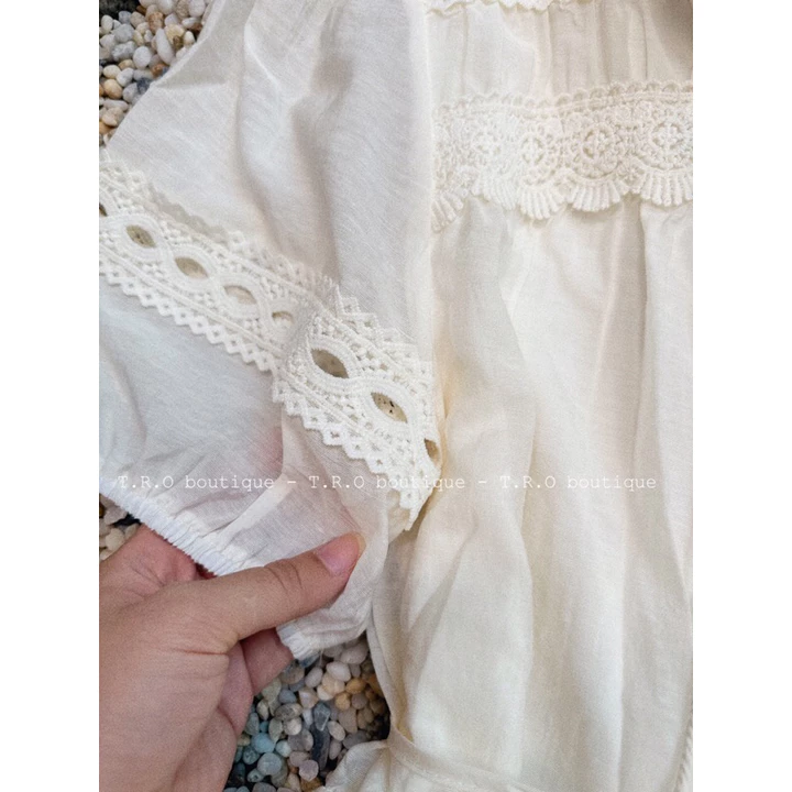Đầm bầu babydoll , váy bầu xinh thiết kế tơ thô babydoll dây cổ tiểu thư cực xinh – 7