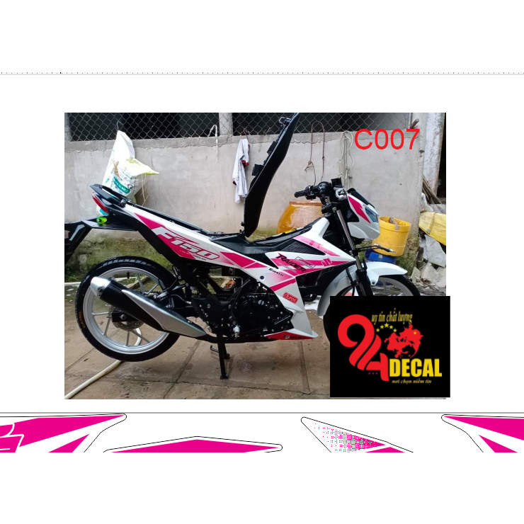 tem rời RAIDER 150C cao cấp đa dạng màu sắc