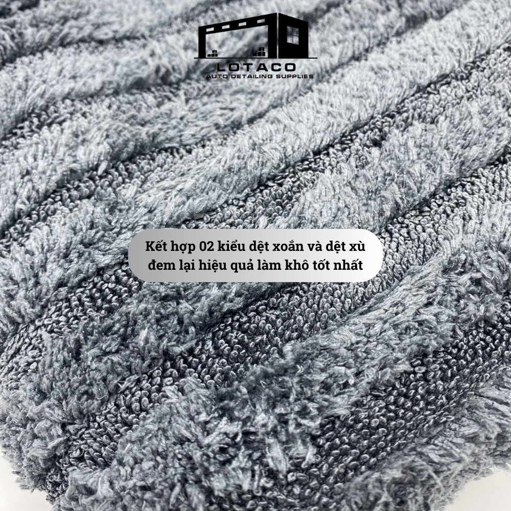 Khăn lau khô ô tô cao cấp HYBRID ( kết hợp 02 kiểu dệt vải) 840,1000 GSM size lớn LOTACO | BigBuy360 - bigbuy360.vn