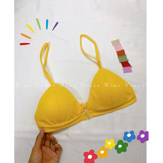 Áo bra cài trước hai dây chất vải thoáng mát, handmade
