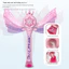 Đồ Chơi Gậy Phép Thuật Dài 34CM Thổi Bong Bóng Cầm Tay Phát Nhạc Và Đèn Lickstick Công Chúa Cho Bé Gái BỐ KHỦNG LONG