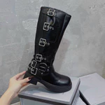 Boot Nữ Cổ Cao Phối Đai Khóa Cá Tính – Giày Boot Nữ Cao Cổ Thời Trang Đế Êm Đi Chơi Đi Phố — ảnh 4