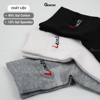 Tất thể thao nam nữ GOMTAT chất liệu cotton kháng khuẩn, mềm mịn thoáng mát, thấm hút mồ hôi - LUXIS-S015