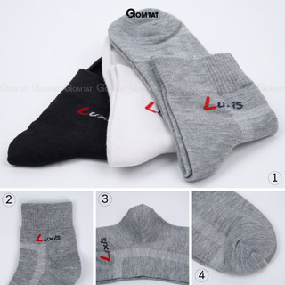 Tất thể thao nam nữ GOMTAT chất liệu cotton kháng khuẩn, mềm mịn thoáng mát, thấm hút mồ hôi - LUXIS-S015