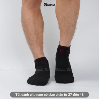 Tất thể thao nam cổ ngắn GOMTAT, chất liệu cotton cao cấp thoáng khí có đệm chân - LUXIS-S016-1DOI