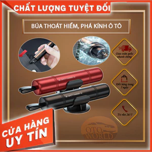 BÚA THOÁT HIỂM PHÁ KÍNH Ô TÔ, CỨU HỘ NGUY CẤP - CHÂT LIỆU THÉP, 2 ĐẦU, NHỎ GỌN, TIỆN LỢI