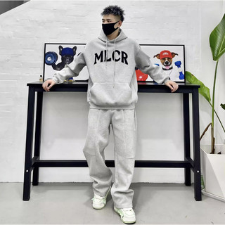Sét Bộ Nỉ Thể Thao Hoodie Nam Nữ Phối Chữ MLCR Cá Tính, Chất Liệu Nỉ Ngoại Cao Cấp Dày Dặn Ấm Áp