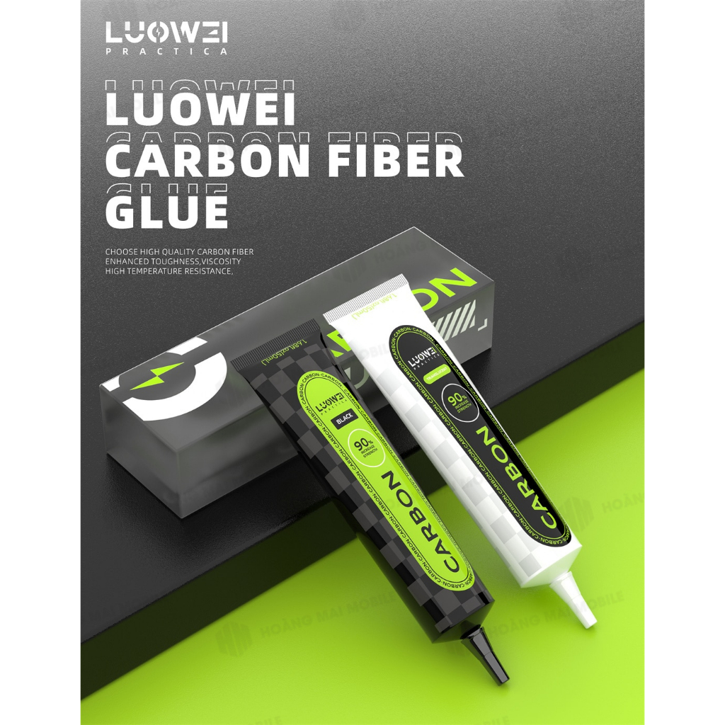 Keo dán cố định màn hình, nắp lưng, khung viền điện thoại LUOWEI CARBON 50ml