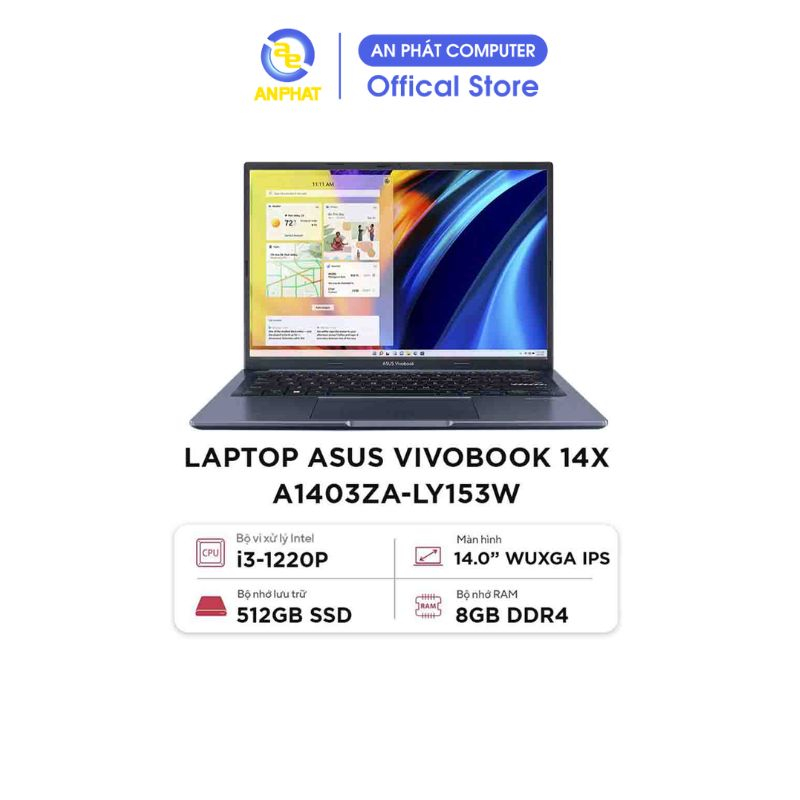 Laptop Asus Vivobook 14X A1403ZA-LY153W (Core i3-1220P | 14 inch FHD)