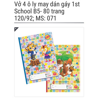 KLONG - Vở 4 ô ly - 5 ô ly may dán gáy cỡ B5 - 48 trang / 80 trang 120/92; MS: 071 - 073 - 041 🐻🏡🌸