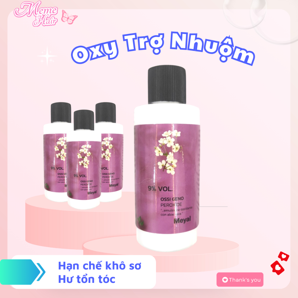 Oxy hỗ trợ nhuộm tóc, tẩy tóc Meme.hair, dung tích 100ml, oxy3, oxy6 ...