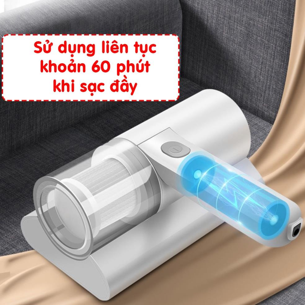 Máy Hút Bụi Giường Nệm Chăn Ga, Ghế Sofa - Máy Hút Bụi Mini Không Dây Sạc Pin Có Tia UV Khử Khuẩn Hút Ẩm Không Khí