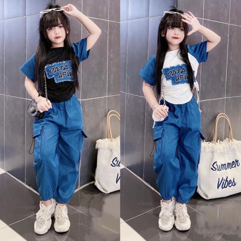 Jerra Set -  Áo lưới không tay Bodycon & Quần short ngắn vải bố có túi thẳng