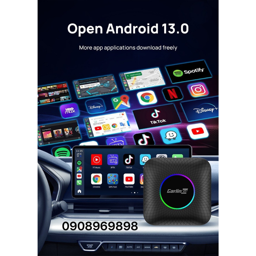 Android Box Carlinkit Tbox Plus Ram 8 -128GB Android 12.0 ( cập nhật ...