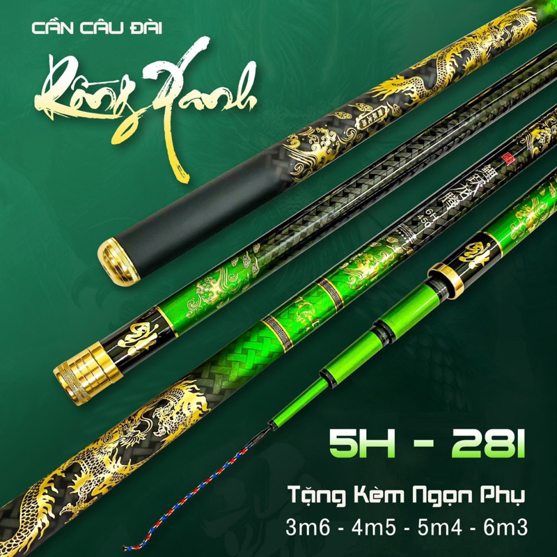 Cần Câu Tay Rồng Xanh 5H Phân Bổ Lực 28i, Chất Liệu Carbon Cao Cấp Tặng ...