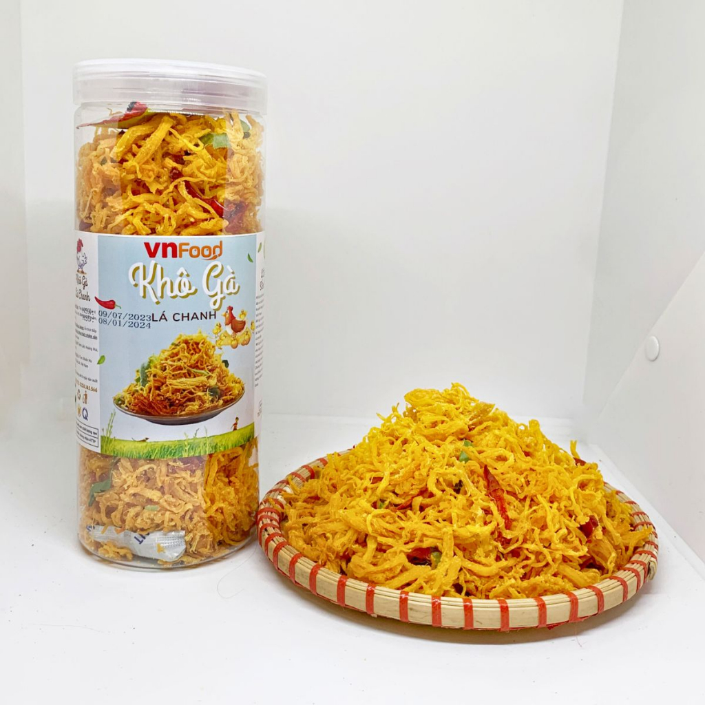 [Hũ 250-1000gr] Khô Gà Lá Chanh Giòn Ngon - Đậm Vị Đảm Bảo ATTP VnFood