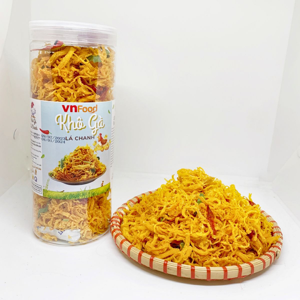 [Hũ 250-1000gr] Khô Gà Lá Chanh Giòn Ngon - Đậm Vị Đảm Bảo ATTP VnFood