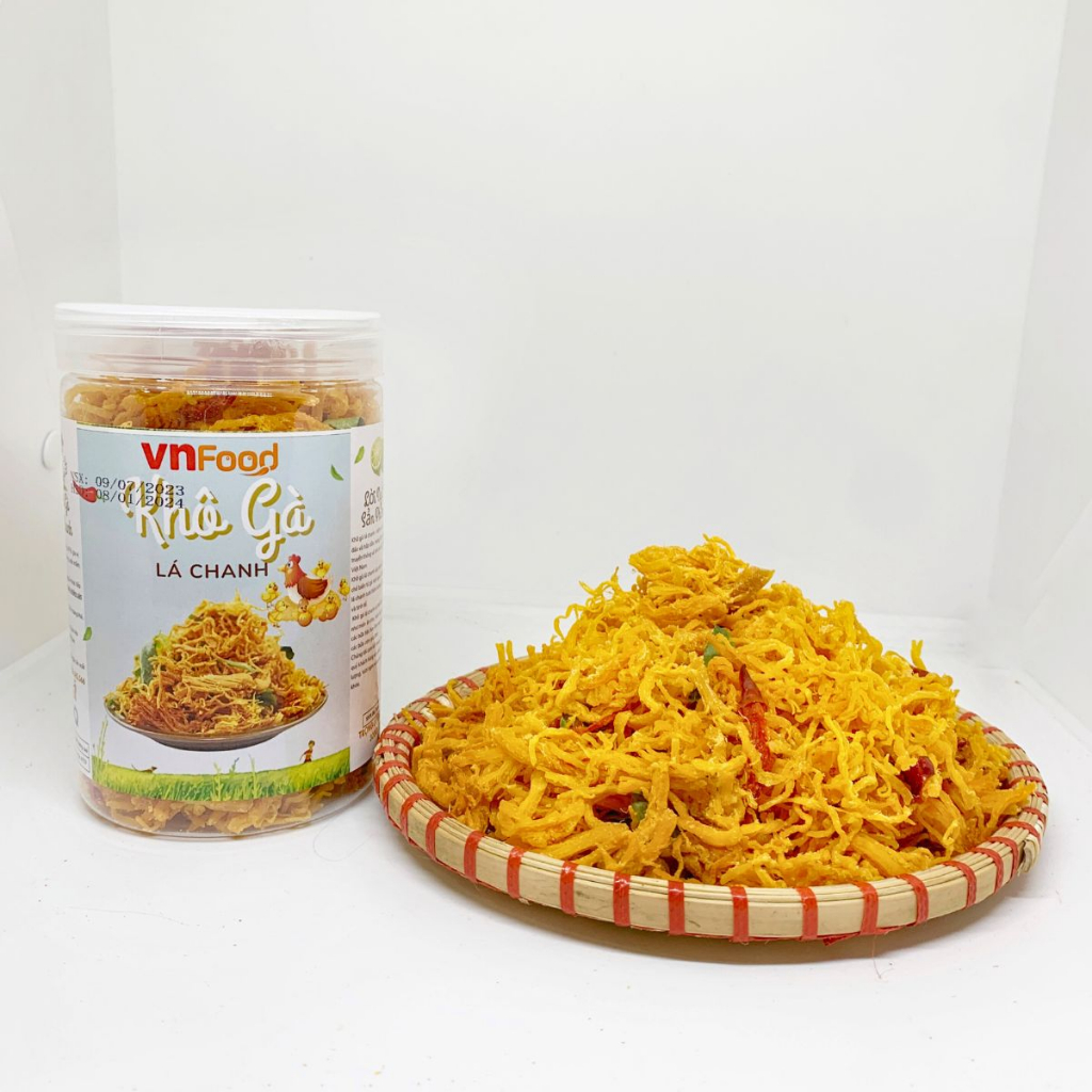 [Hũ 250-1000gr] Khô Gà Lá Chanh Giòn Ngon - Đậm Vị Đảm Bảo ATTP VnFood
