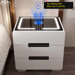 Táp Đầu Giường Thông Minh, Tủ Đầu Giường Có Đèn Led Tiện Lợi 3 Chế Độ Sáng Kèm Loa Bluetooth Và Sạc Điện Thoại Không Dây — ảnh 1